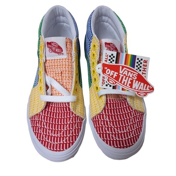 Vans‎ Sneakers Sk8 Mid Womens 5.5 Mens 4 Pride Lace Up Canvas LGBTQ - Picture 3 of 11